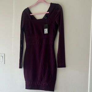 Streetwear Society Deep Purple Long Sleeve Dress